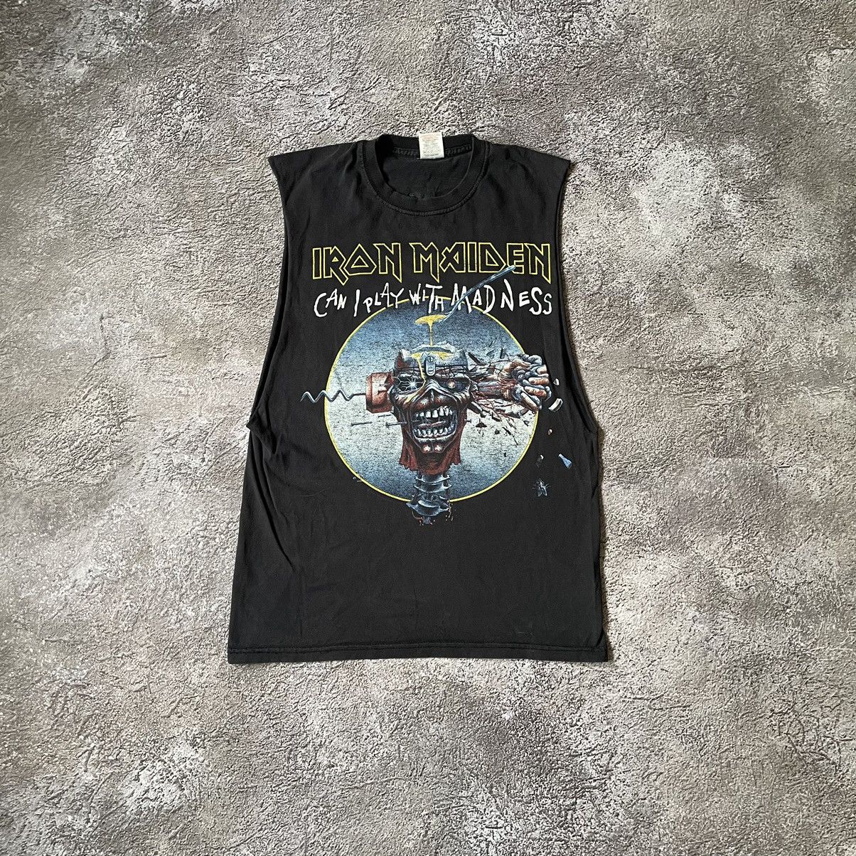 Vintage Vintage Y2K Iron Maiden Band Tee Graphic Black Faded Grail M Size US M / EU 48-50 / 2 - 3 Thumbnail