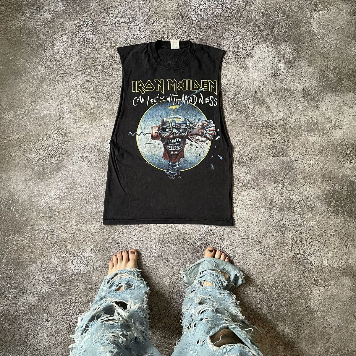 Vintage Vintage Y2K Iron Maiden Band Tee Graphic Black Faded Grail M Size US M / EU 48-50 / 2 - 1 Thumbnail