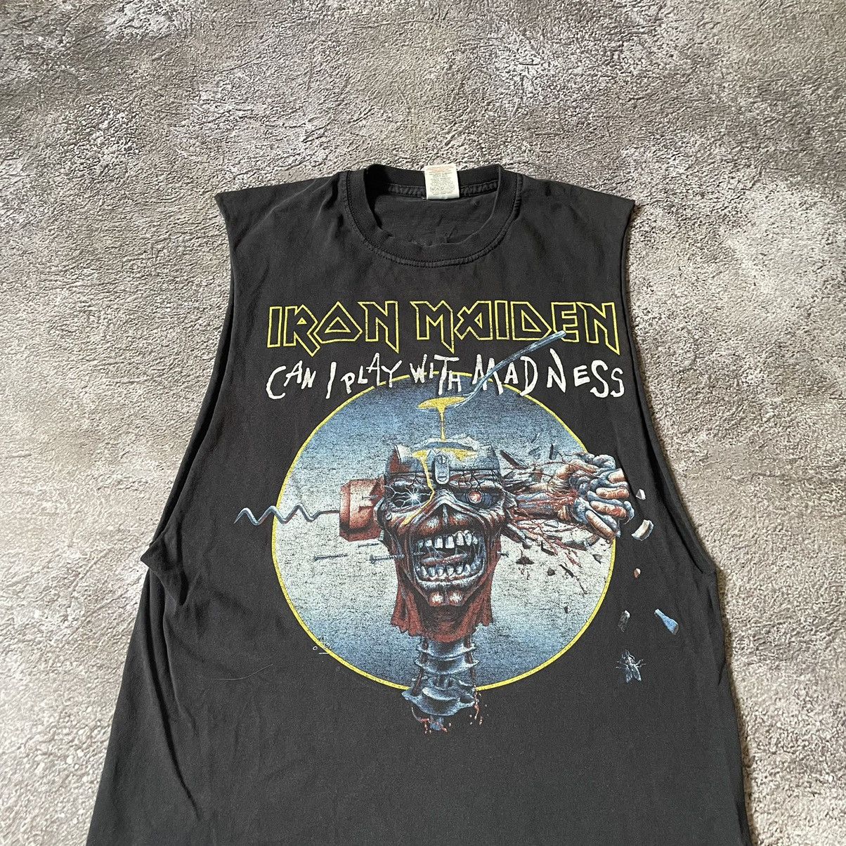 Vintage Vintage Y2K Iron Maiden Band Tee Graphic Black Faded Grail M Size US M / EU 48-50 / 2 - 6 Thumbnail