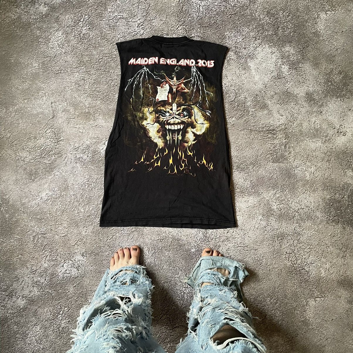 Vintage Vintage Y2K Iron Maiden Band Tee Graphic Black Faded Grail M Size US M / EU 48-50 / 2 - 7 Thumbnail