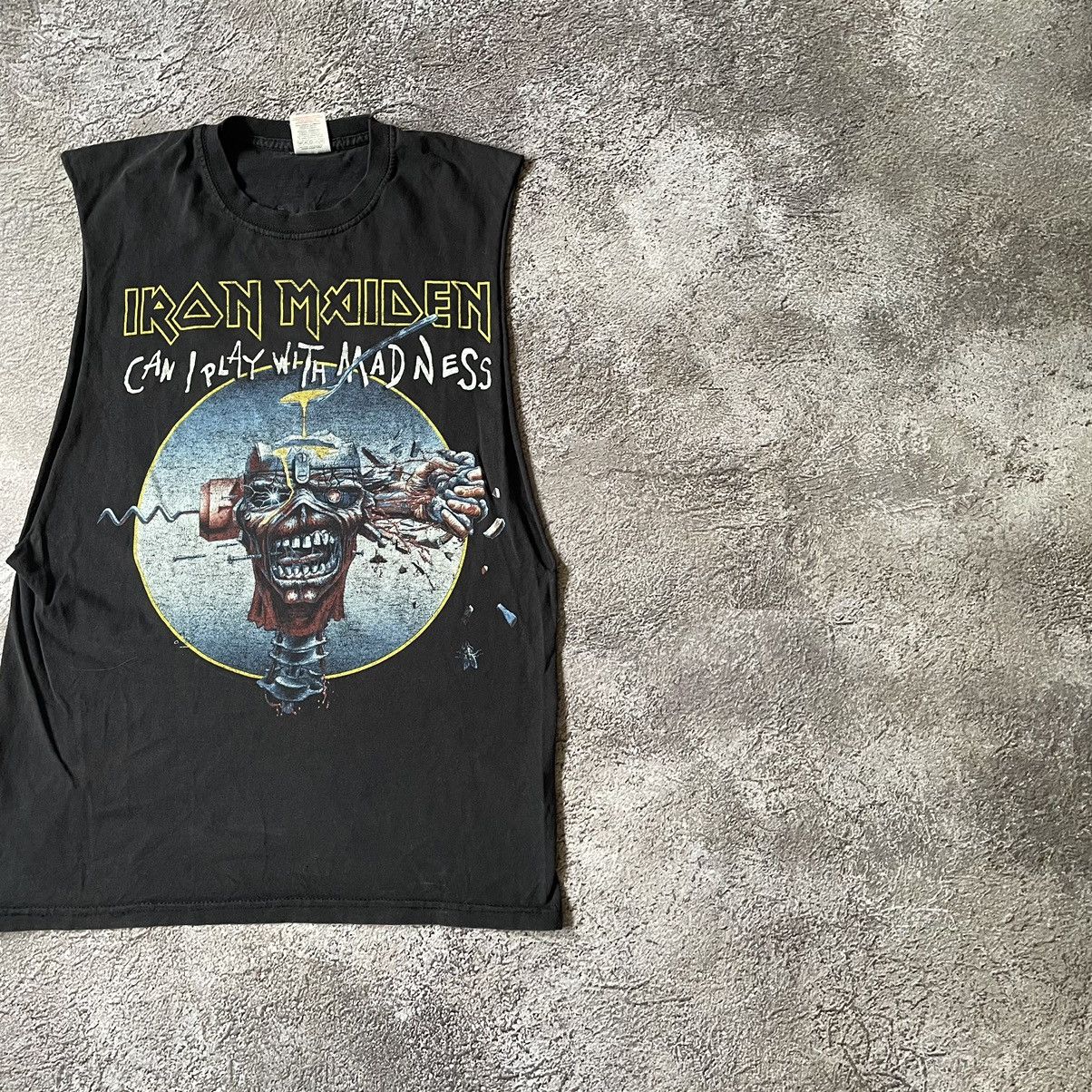 Vintage Vintage Y2K Iron Maiden Band Tee Graphic Black Faded Grail M Size US M / EU 48-50 / 2 - 4 Thumbnail