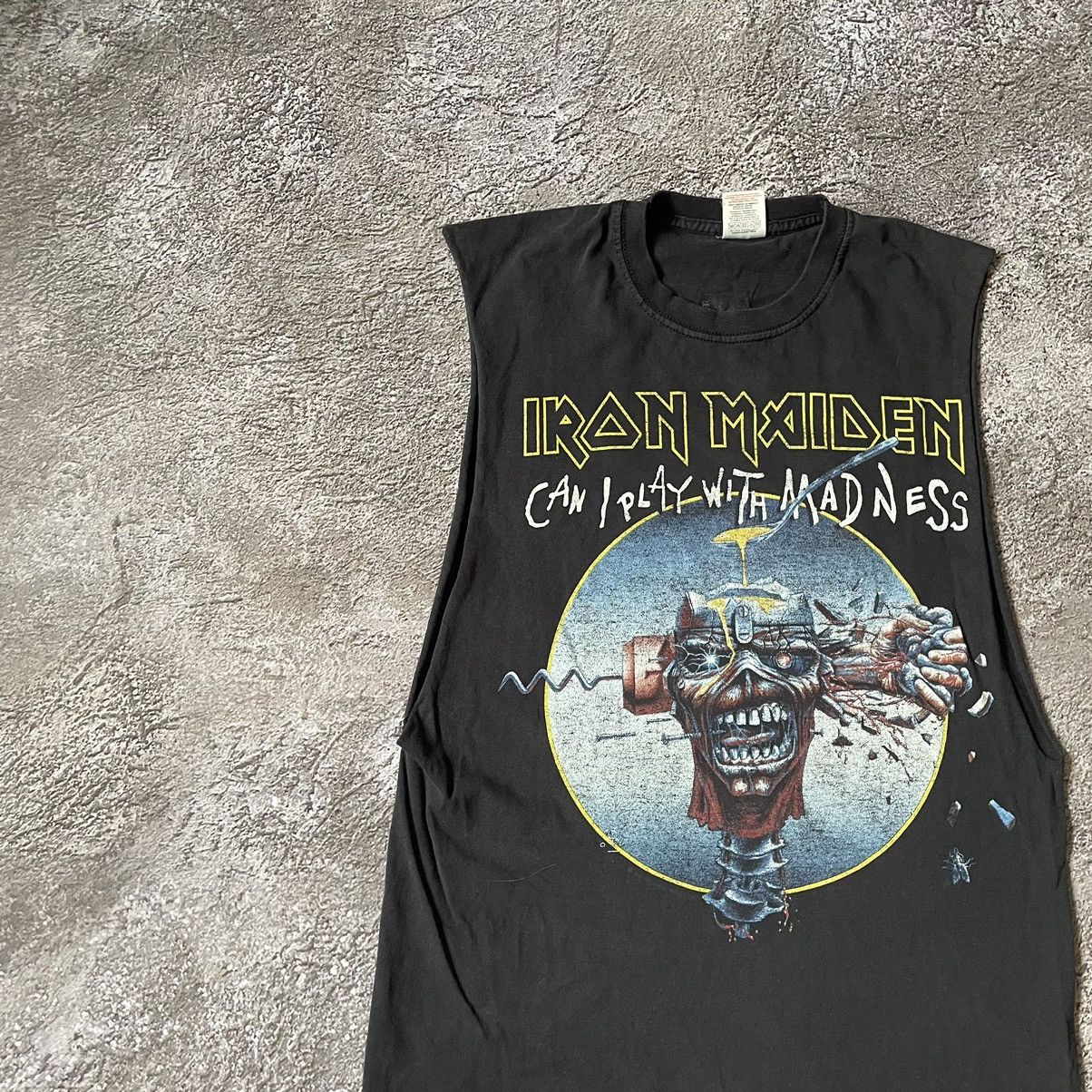Vintage Vintage Y2K Iron Maiden Band Tee Graphic Black Faded Grail M Size US M / EU 48-50 / 2 - 5 Thumbnail