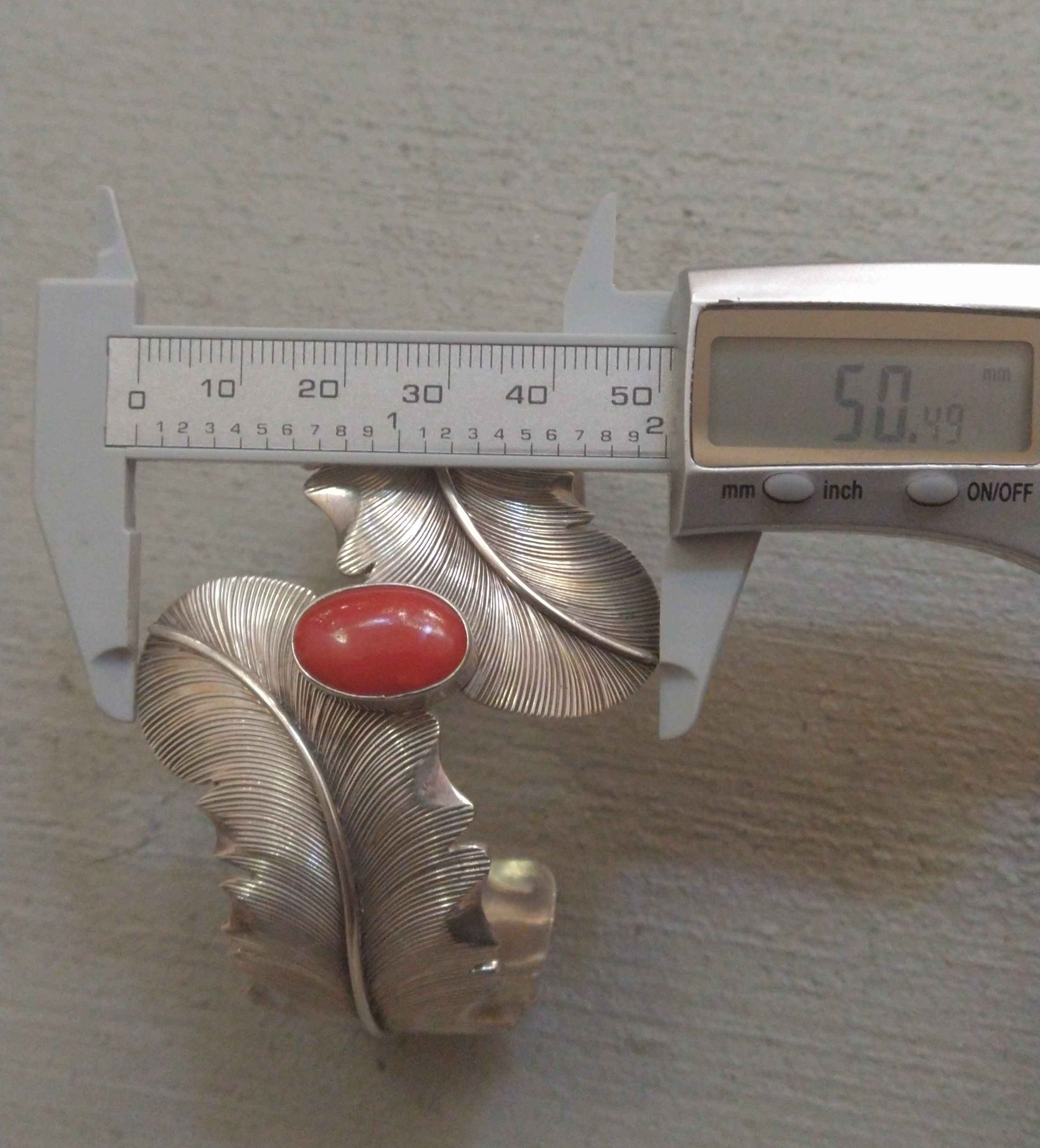 Jewelry Vintage Sterling Silver Bracelet Coral Navajo Native Tribal Size ONE SIZE - 16 Thumbnail