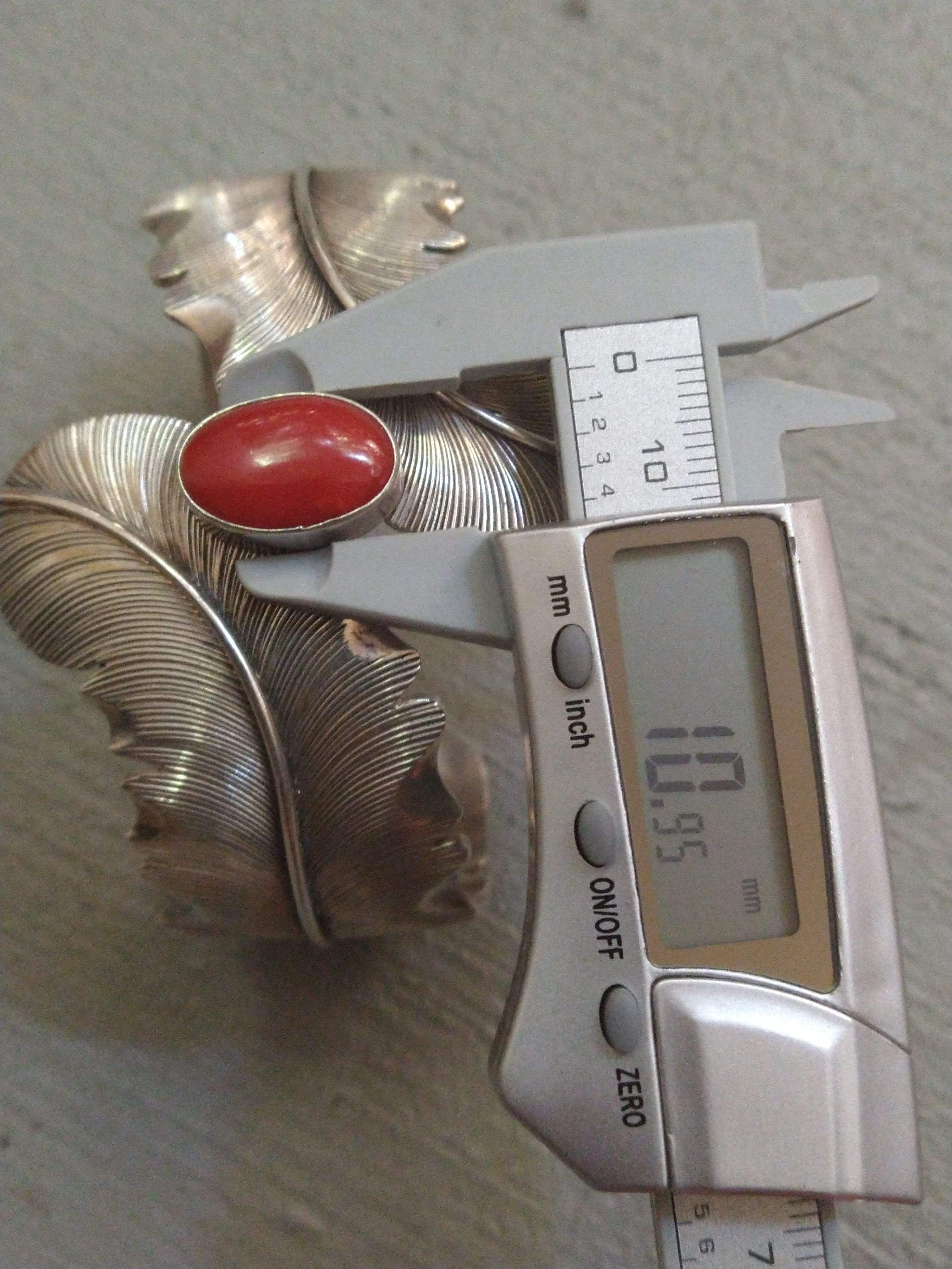Jewelry Vintage Sterling Silver Bracelet Coral Navajo Native Tribal Size ONE SIZE - 15 Thumbnail