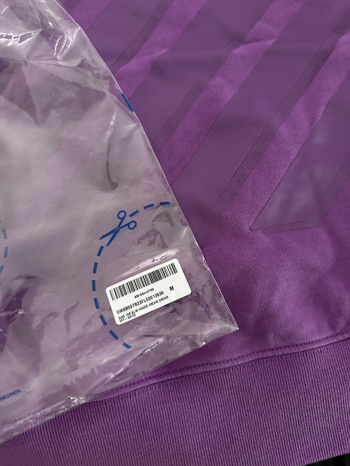 Off-White Off White Orchid Rubber Diagonal Hoodie Size US M / EU 48-50 / 2 - 8 Thumbnail