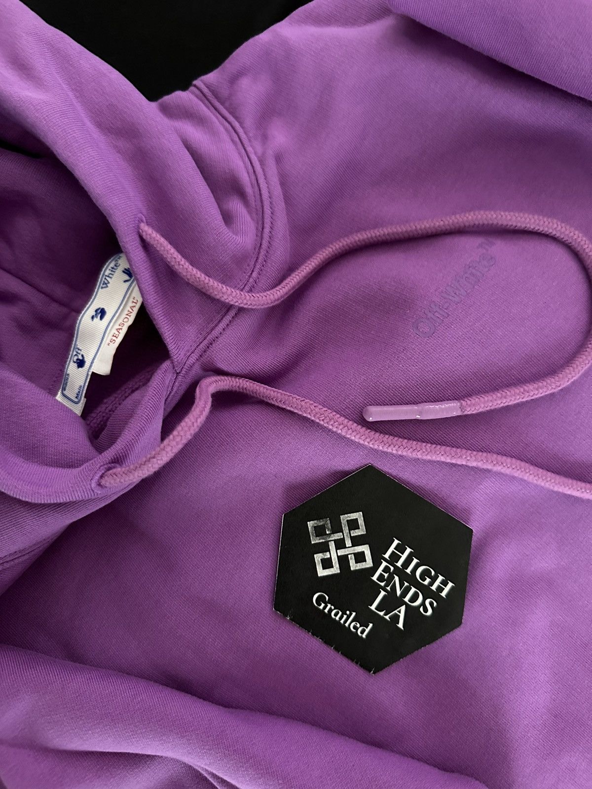 Off-White Off White Orchid Rubber Diagonal Hoodie Size US M / EU 48-50 / 2 - 3 Thumbnail