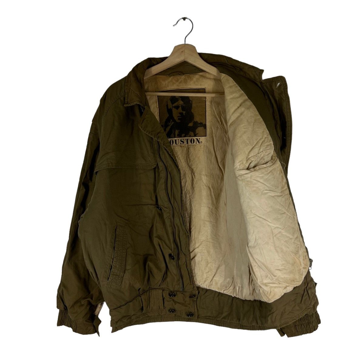 Vintage VINTAGE BOMBER JACKET HOUSTON BIG LOGO MILITARY PARACHUTE Size US M / EU 48-50 / 2 - 9 Thumbnail