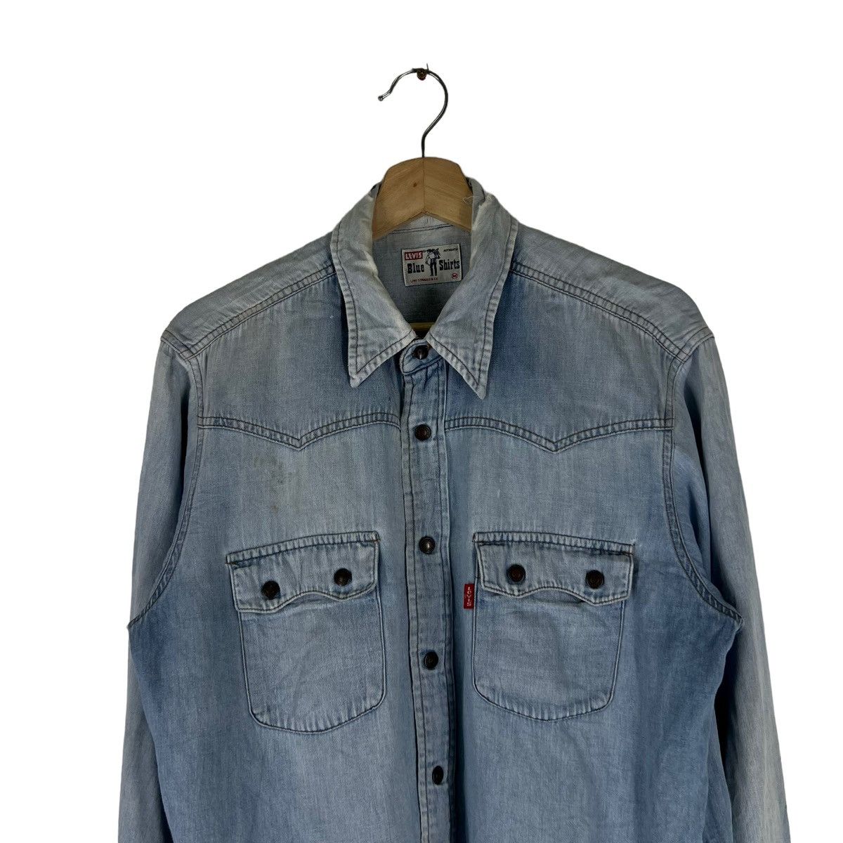 Levi's TRUE VINTAGE LEVIS BLUE SHIRTS DISTRESSED DESIGN BUTTONSTONE Size US M / EU 48-50 / 2 - 3 Thumbnail