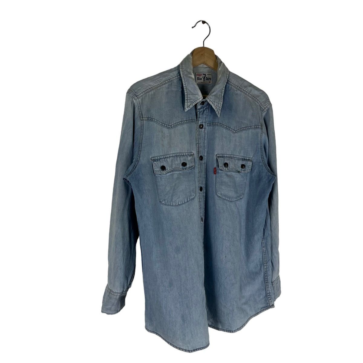 Levi's TRUE VINTAGE LEVIS BLUE SHIRTS DISTRESSED DESIGN BUTTONSTONE Size US M / EU 48-50 / 2 - 2 Thumbnail