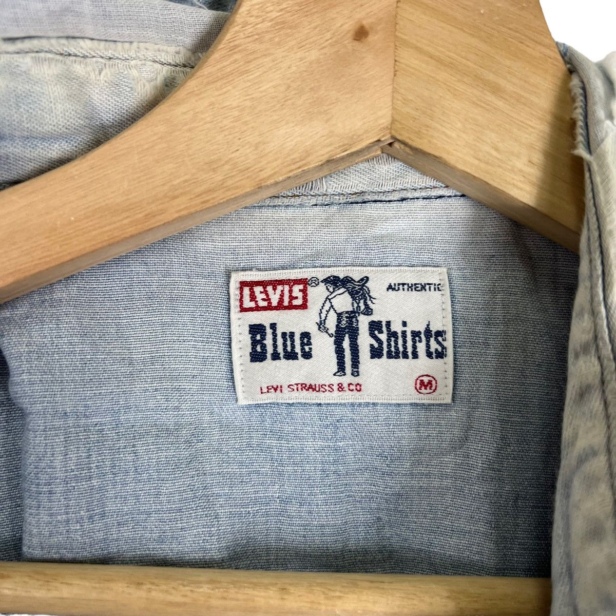Levi's TRUE VINTAGE LEVIS BLUE SHIRTS DISTRESSED DESIGN BUTTONSTONE Size US M / EU 48-50 / 2 - 11 Thumbnail