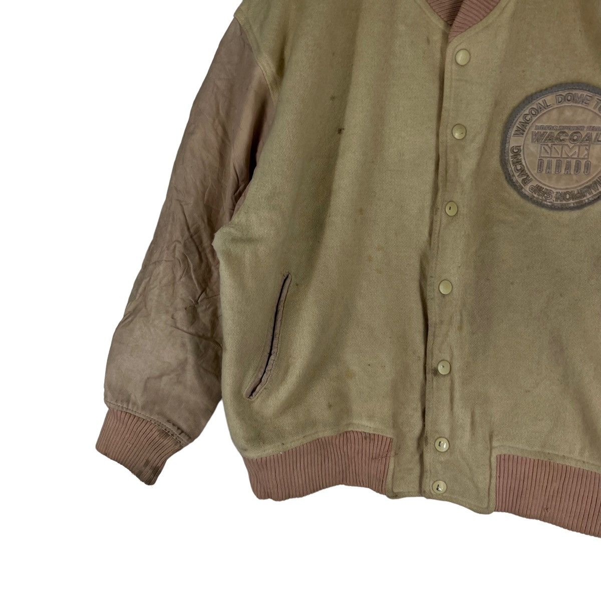 Japanese Brand VINTAGE VARSITY JACKET BIG LOGO WACOAL MOTOR SPORTS PROJECT Size US M / EU 48-50 / 2 - 4 Thumbnail
