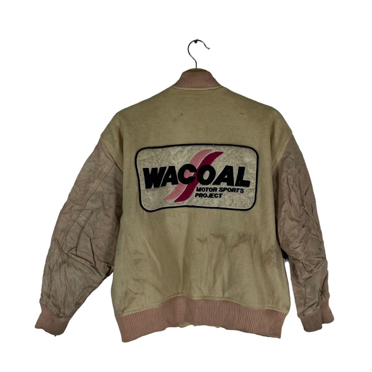 Japanese Brand VINTAGE VARSITY JACKET BIG LOGO WACOAL MOTOR SPORTS PROJECT Size US M / EU 48-50 / 2 - 8 Thumbnail