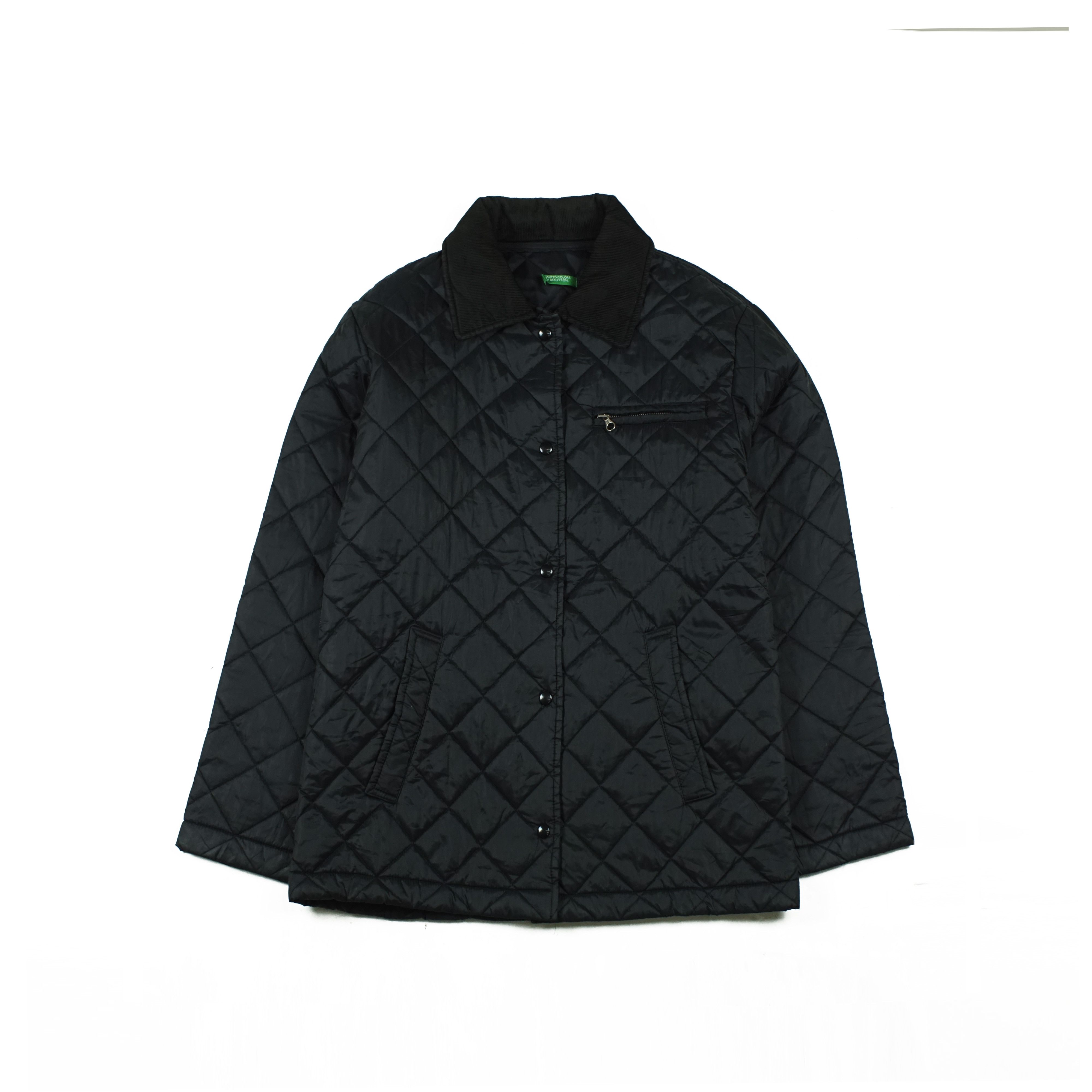 United Colors Of Benetton *NoTariff Benetton Corduroy Collared Quilted Jacket Size US M / EU 48-50 / 2 - 1 Thumbnail