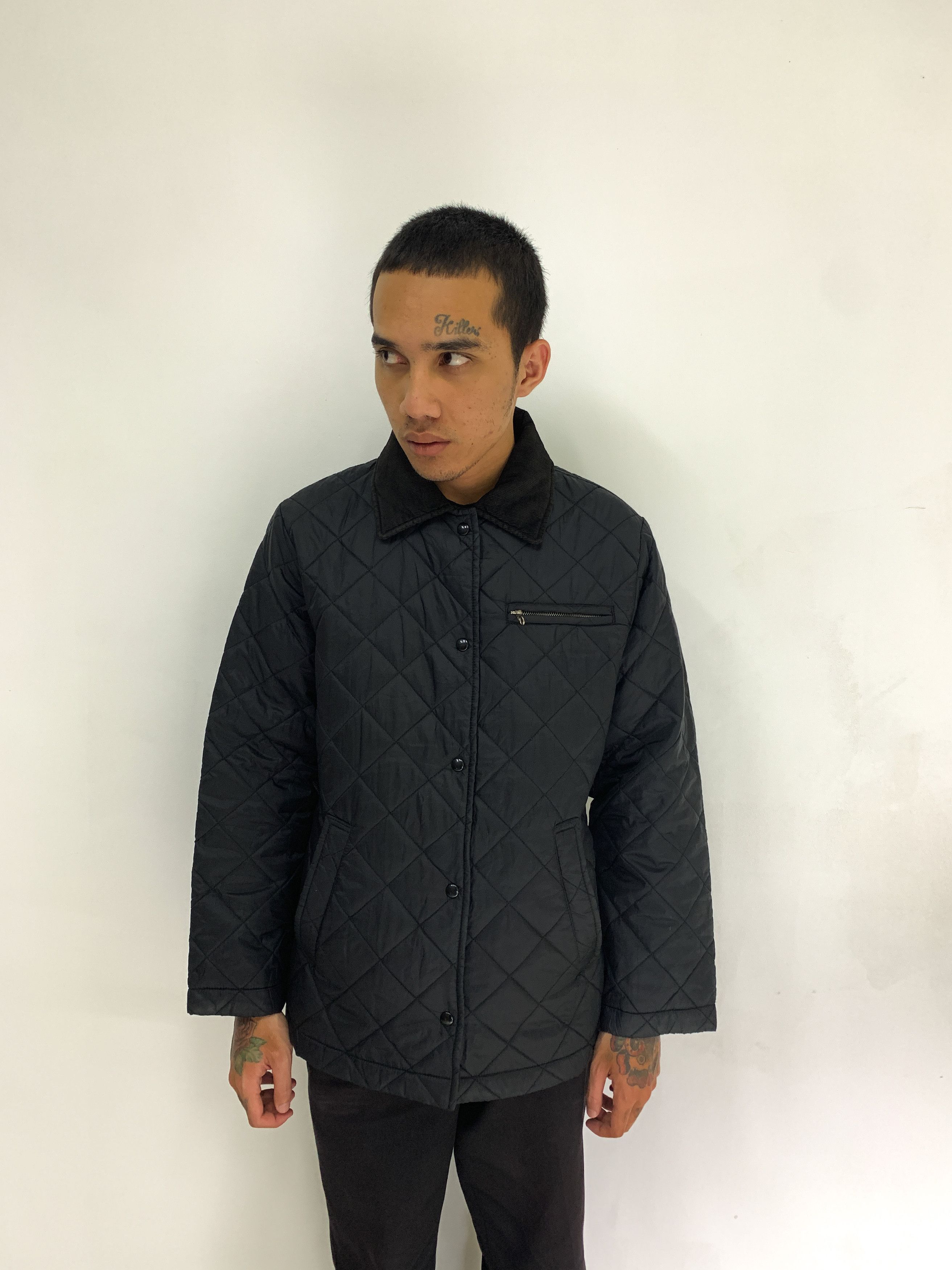 United Colors Of Benetton *NoTariff Benetton Corduroy Collared Quilted Jacket Size US M / EU 48-50 / 2 - 2 Thumbnail