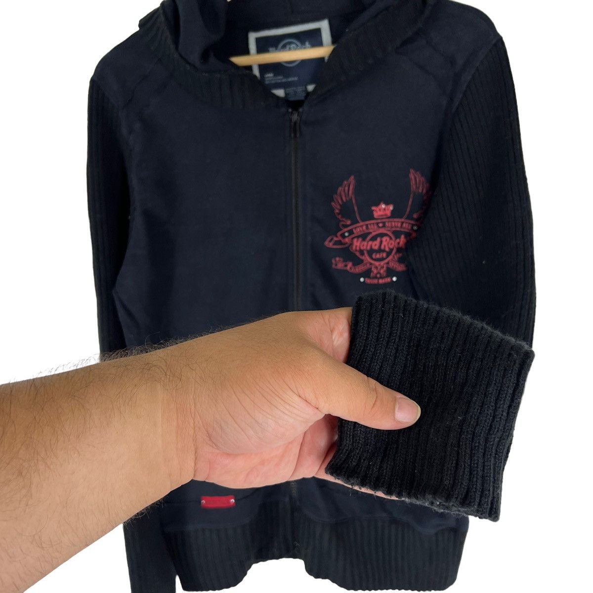 Hard Rock Cafe VINTAGE JACKET HARD ROCK CAFE BIG LOGO HOODIE Size US L / EU 52-54 / 3 - 7 Thumbnail