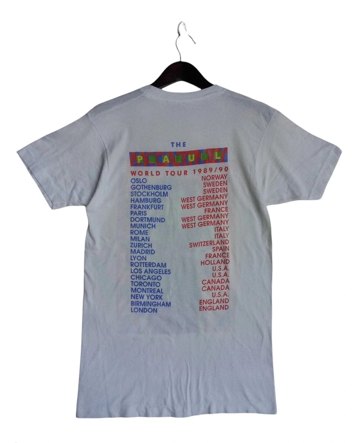 Band Tees 💥VINTAGE 80s Paul McCartney world Tour 1989 tee shirt Size US S / EU 44-46 / 1 - 2 Thumbnail