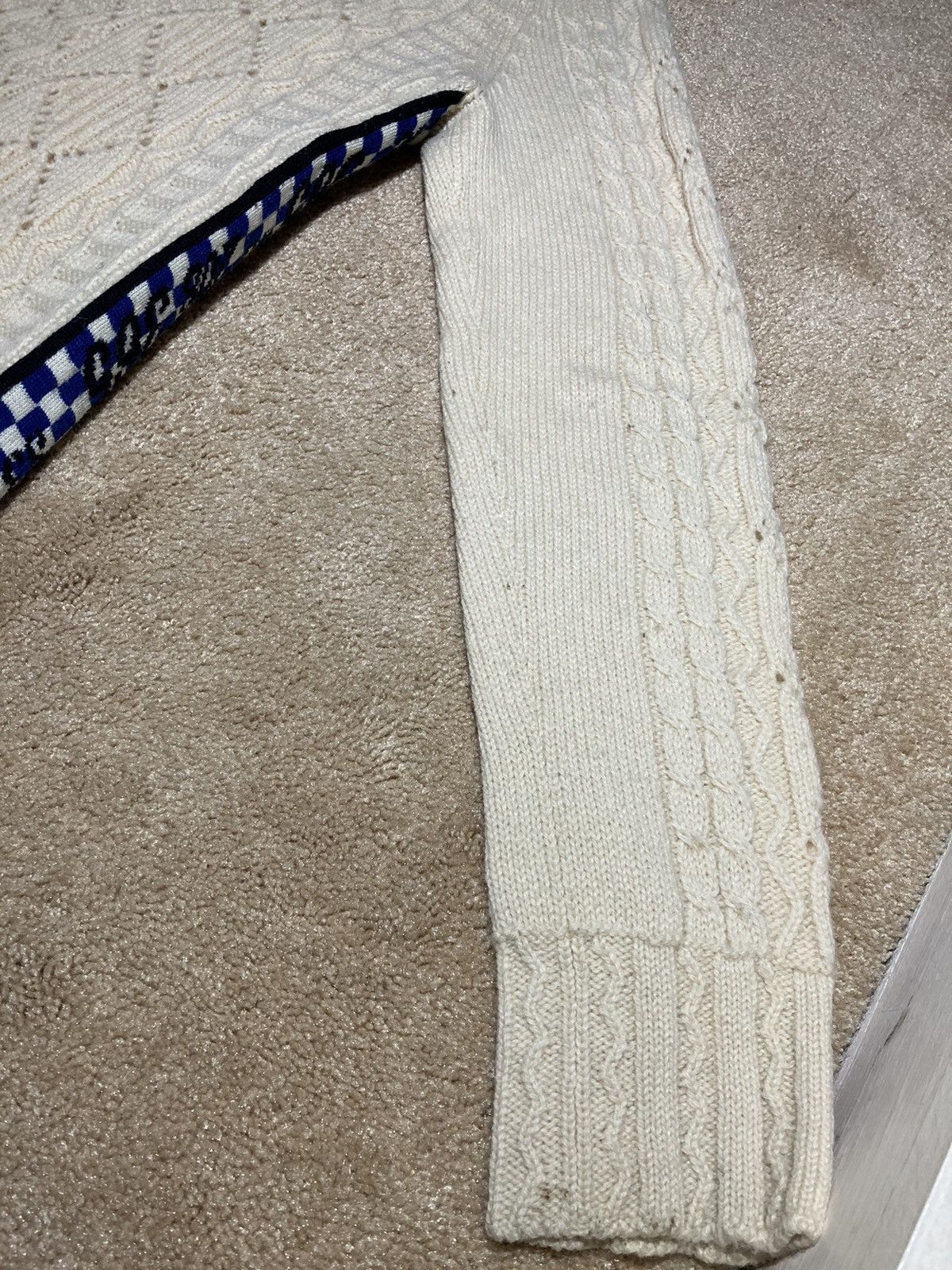 Comme des Garcons Homme Plus 2006 Comme Des Garcons Homme Plus Racing Cable Knit Sweater Size US M / EU 48-50 / 2 - 9 Thumbnail