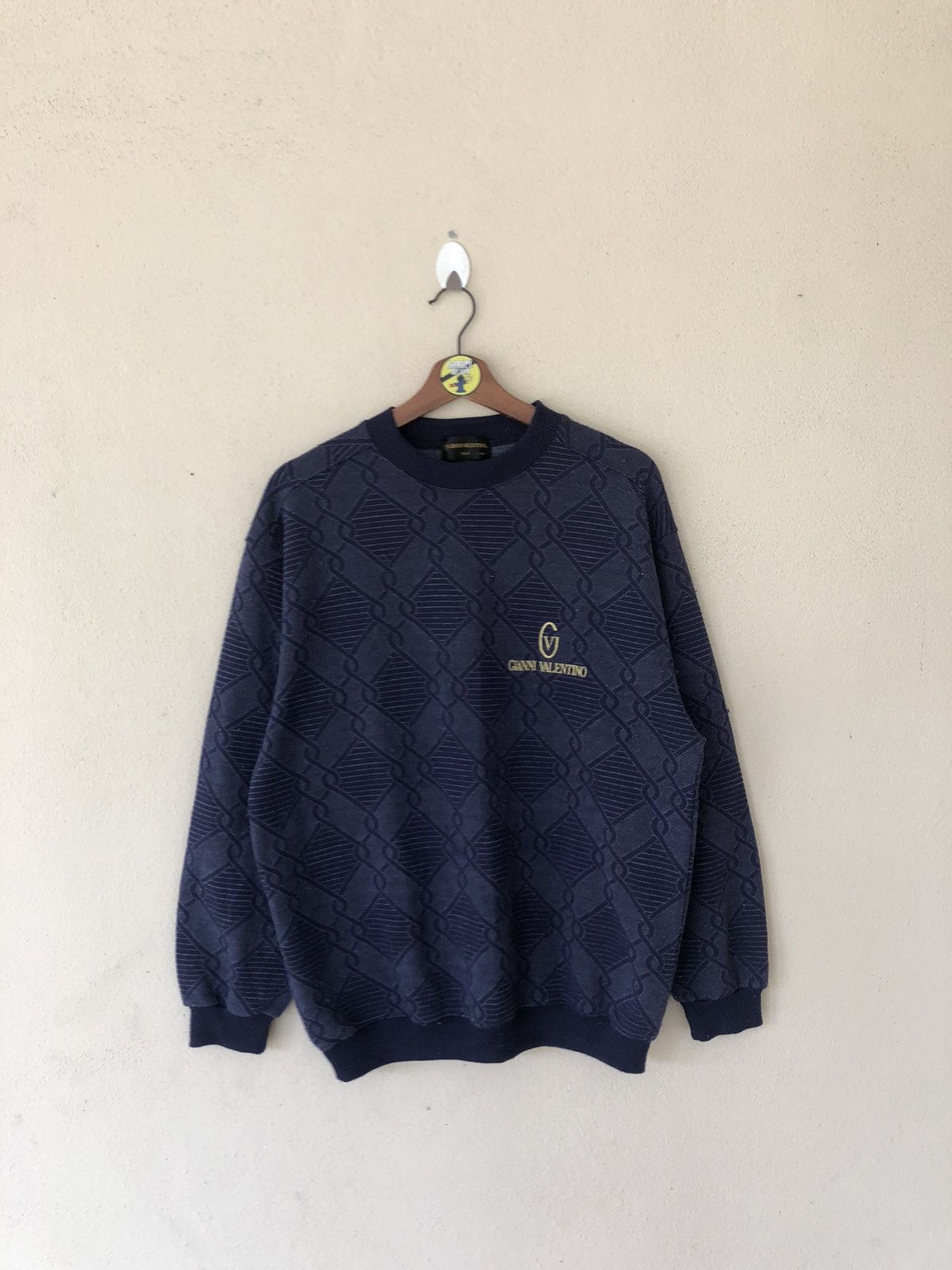 Gianni Valentino × Valentino × Vintage Vintage Gianni Valentino Golden Embroidered Sweatshirt Size US M / EU 48-50 / 2 - 1 Thumbnail