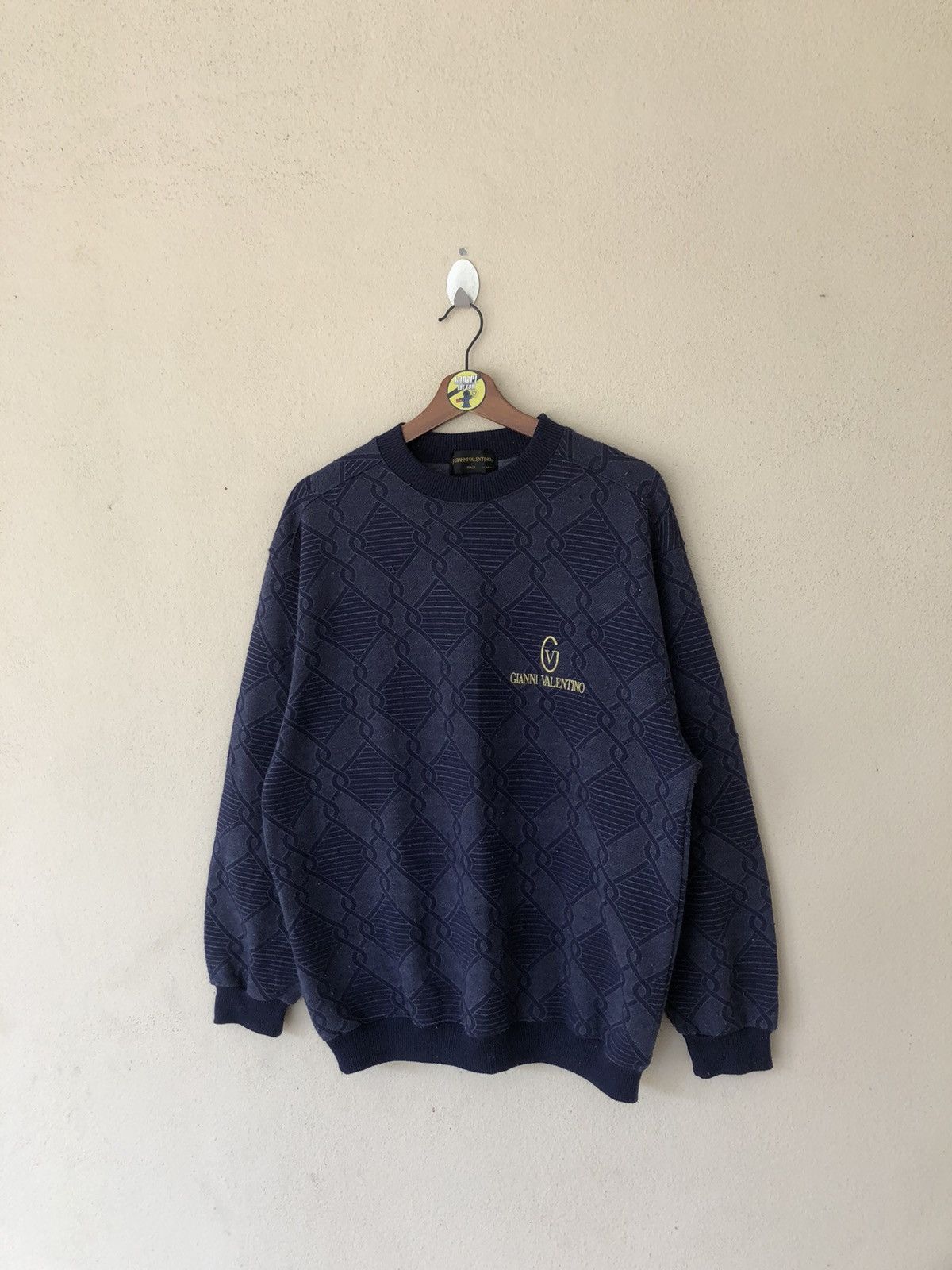 Gianni Valentino × Valentino × Vintage Vintage Gianni Valentino Golden Embroidered Sweatshirt Size US M / EU 48-50 / 2 - 2 Thumbnail