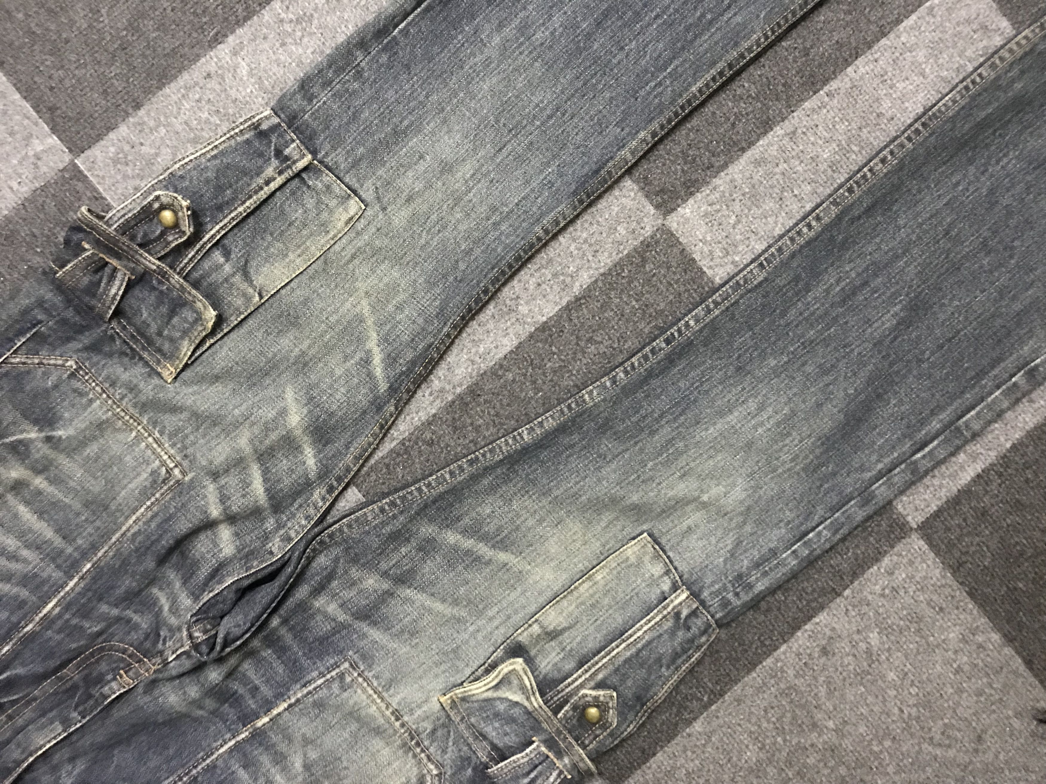 Japanese Brand Flare🔥D116 Flare STEER BLUE Military Workwear Cargo Jeans Size US 31 - 6 Thumbnail