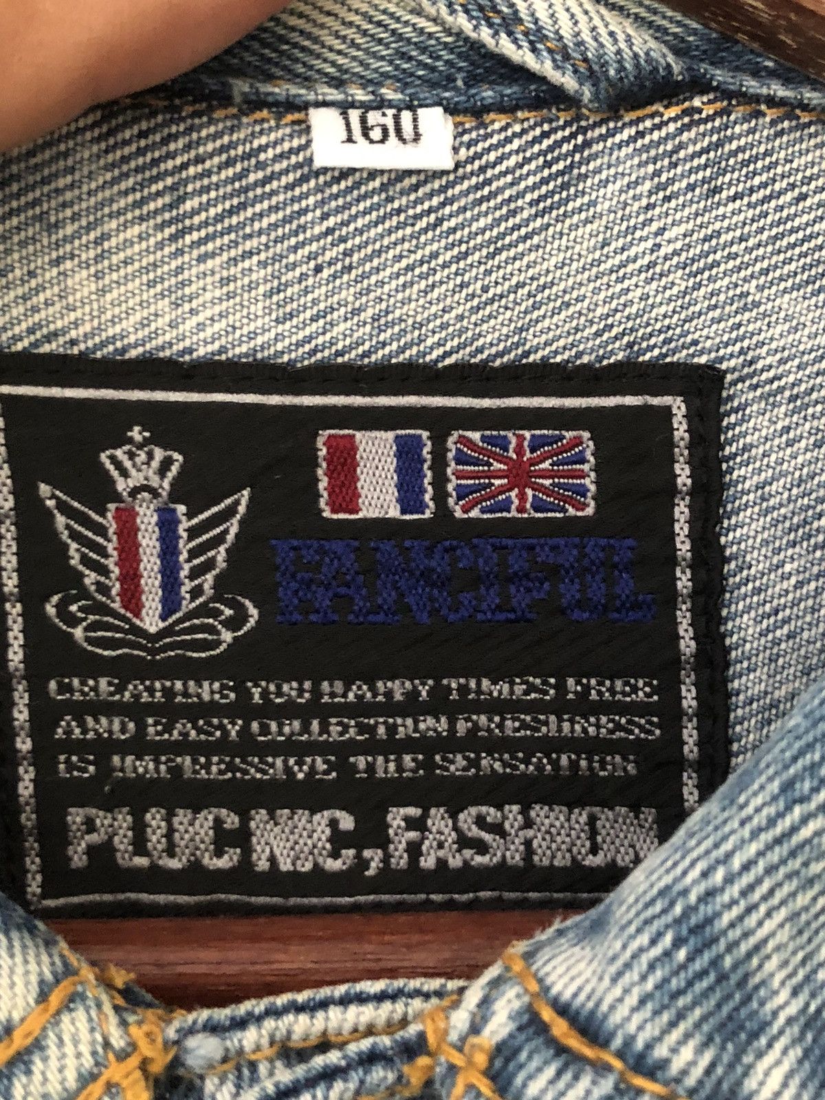 Japanese Brand Vintage Pluc Nic Denim Acid Wash Jacket Size US M / EU 48-50 / 2 - 9 Thumbnail