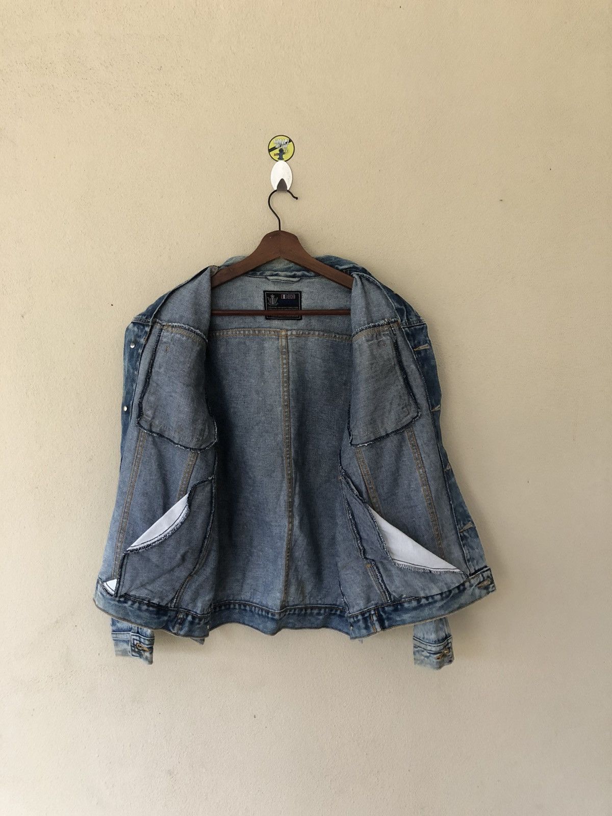 Japanese Brand Vintage Pluc Nic Denim Acid Wash Jacket Size US M / EU 48-50 / 2 - 8 Thumbnail