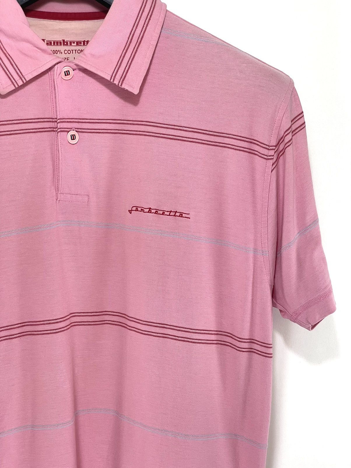 Lambretta lambretta pink polo shirt Size US L / EU 52-54 / 3 - 3 Thumbnail