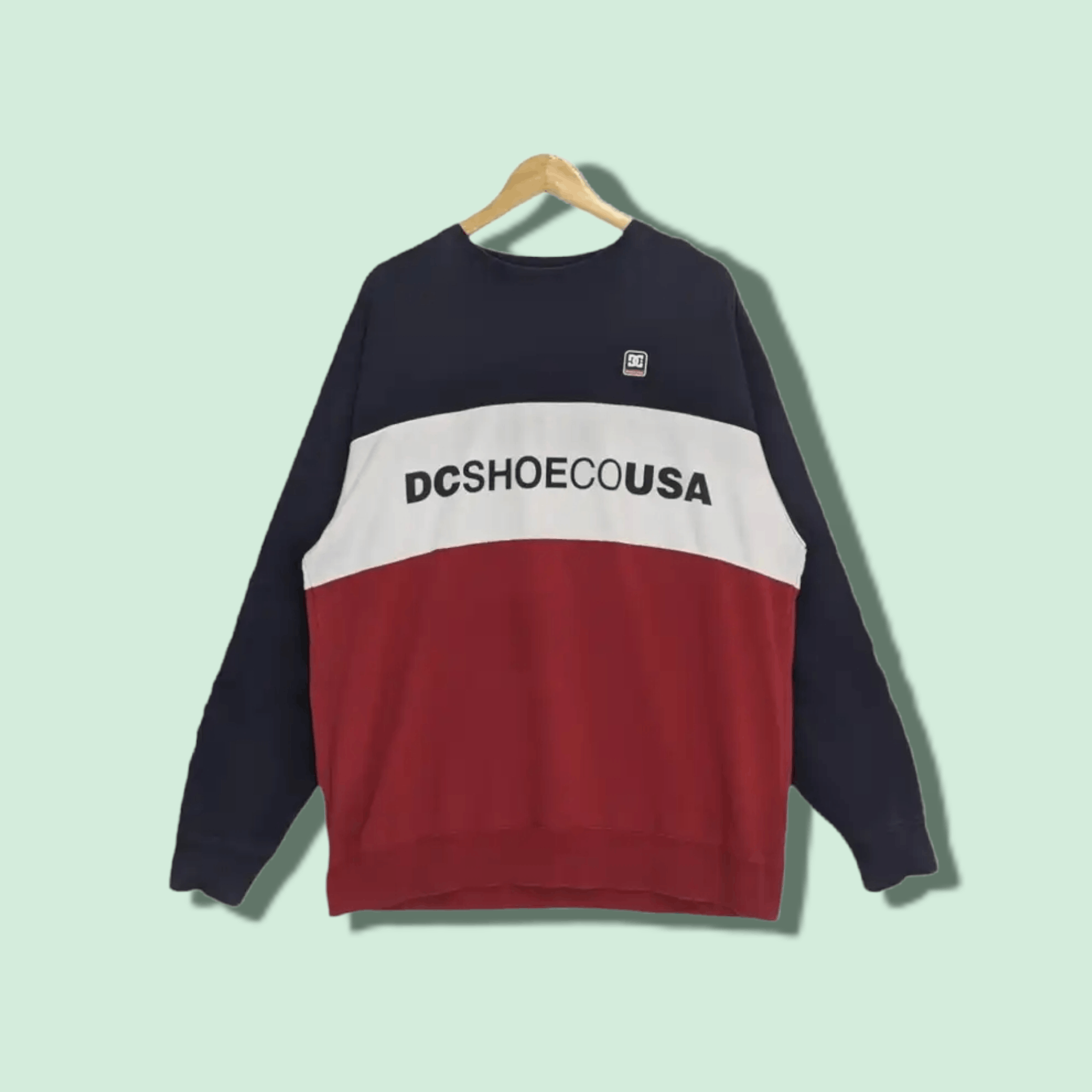 DC DC SHOE Big Spell Out Multicolor Jumper Sweatshirt Size US XL / EU 56 / 4 - 1 Thumbnail