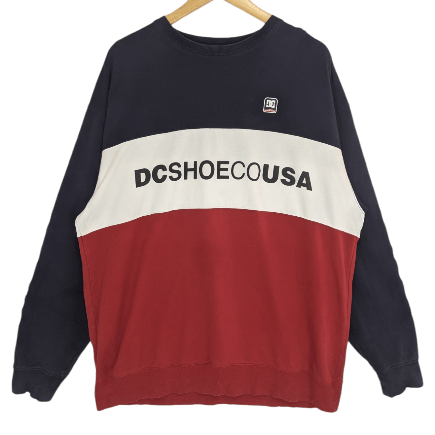 DC DC SHOE Big Spell Out Multicolor Jumper Sweatshirt Size US XL / EU 56 / 4 - 2 Thumbnail