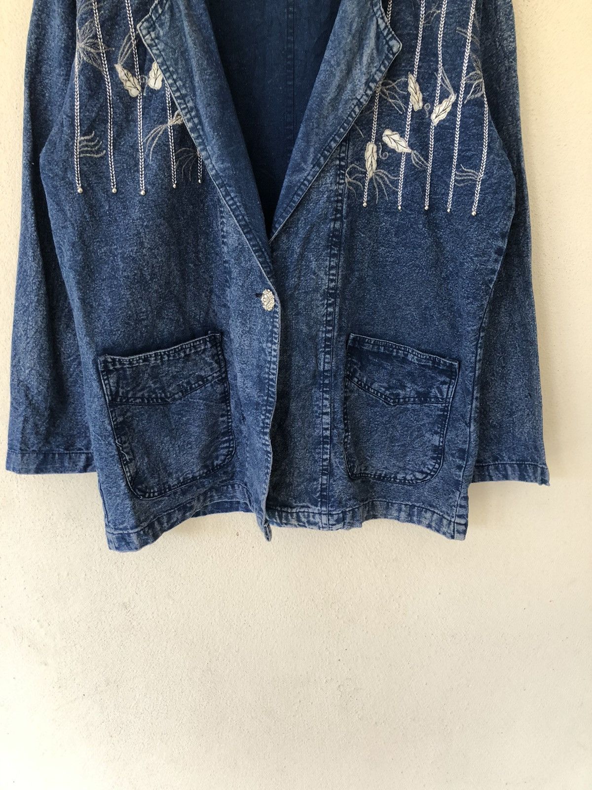 Indigo Japanese Indigo Embroidered Denim Jacket by The Blue Size US L / EU 52-54 / 3 - 3 Thumbnail