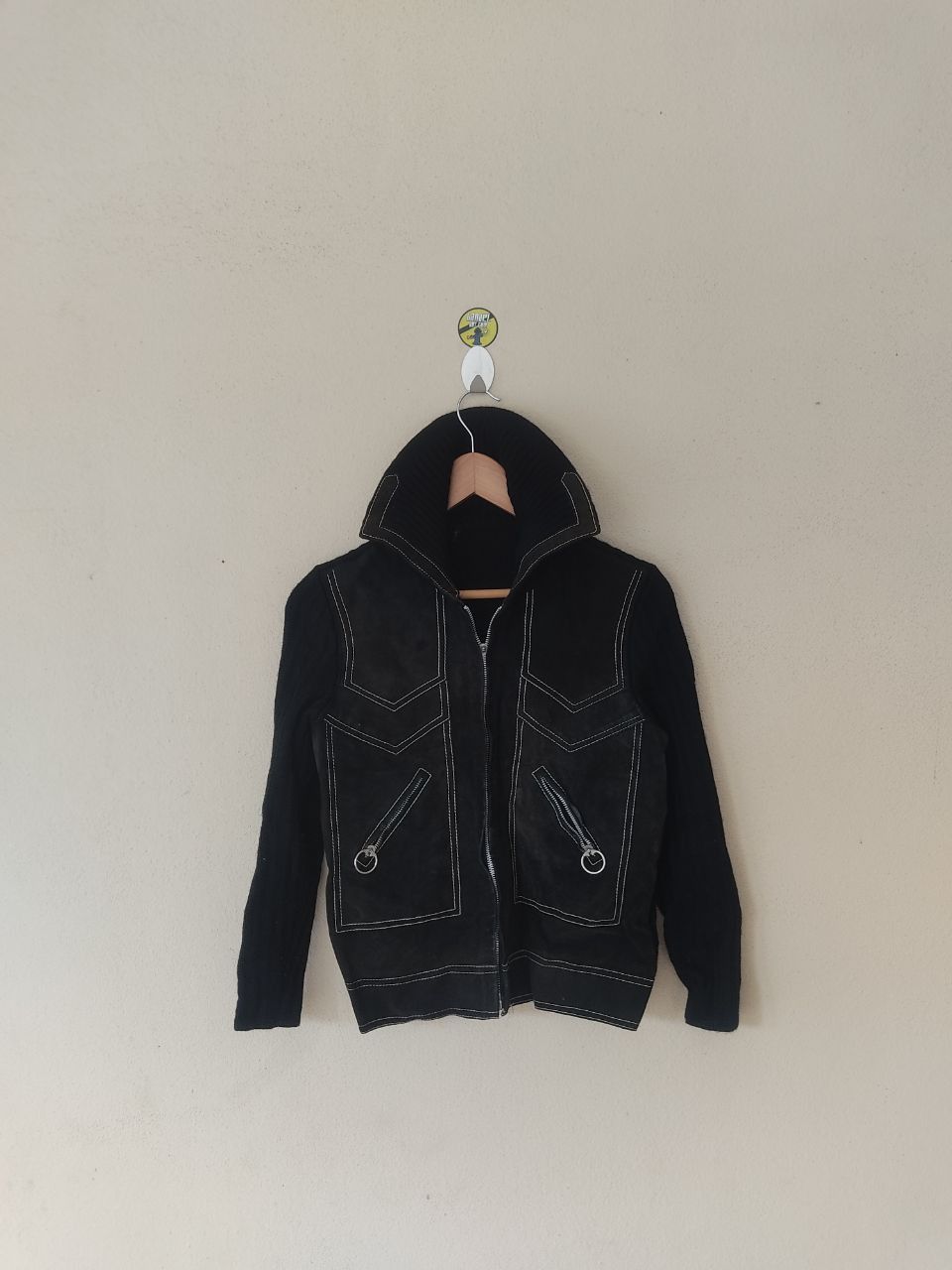 Branded Leather BLACK CHORE LEATHER JACKET Size US M / EU 48-50 / 2 - 1 Thumbnail
