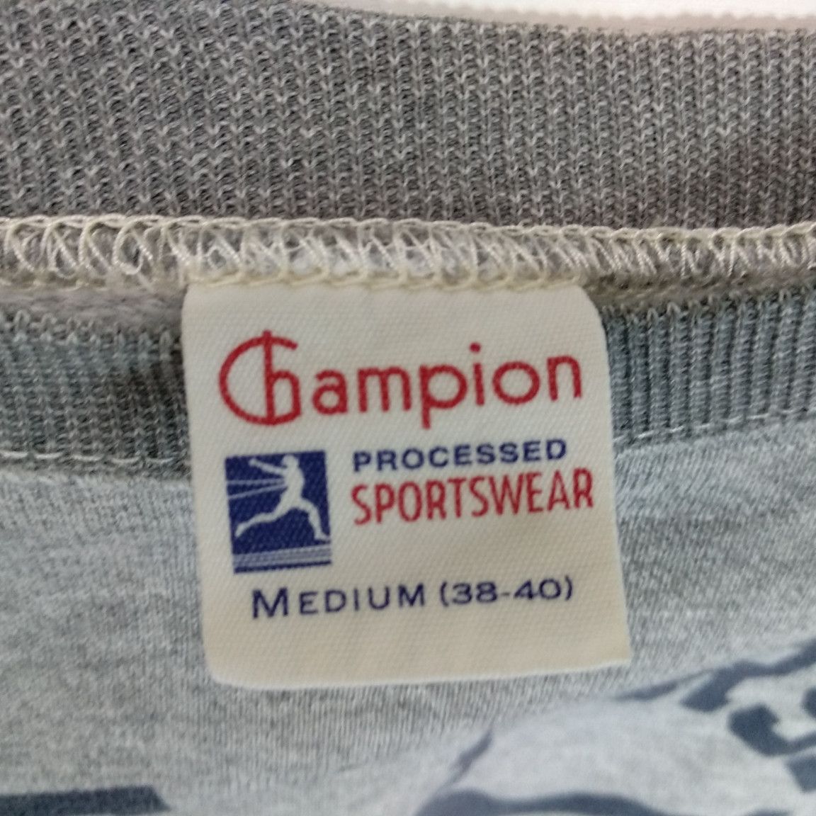Champion × Vintage Vintage 90's CHAMPION Blue Horse Atlantic Crop Top Sweater Size M / US 6-8 / IT 42-44 - 8 Thumbnail