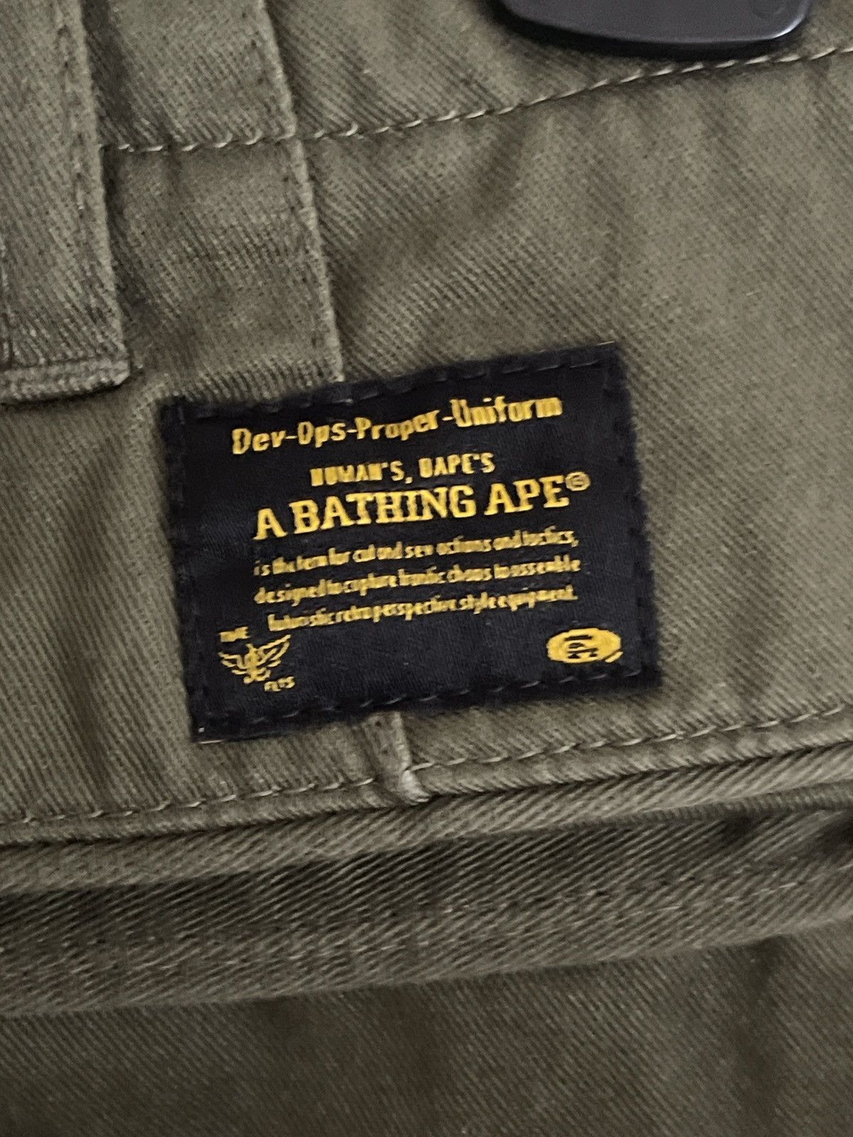 Bape A Bathing Ape Bape Chinos Pants Sz L Olive Size US 35 - 3 Thumbnail
