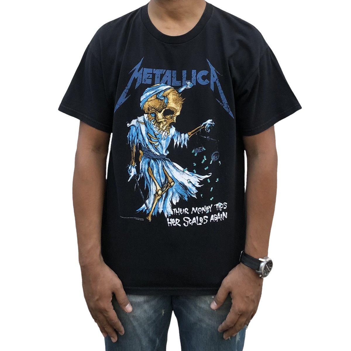 Band Tees 2007 Metallica Their Money Tips Her Scales Again Pushead Size US L / EU 52-54 / 3 - 1 Thumbnail