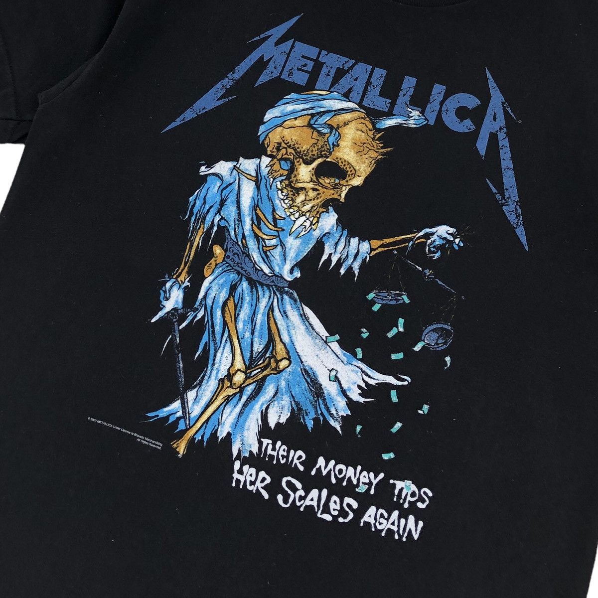 Band Tees 2007 Metallica Their Money Tips Her Scales Again Pushead Size US L / EU 52-54 / 3 - 6 Thumbnail