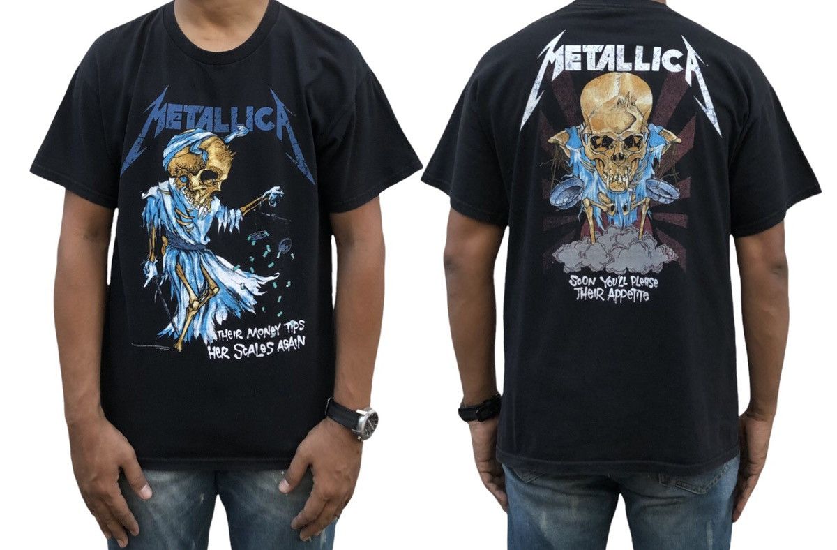 Band Tees 2007 Metallica Their Money Tips Her Scales Again Pushead Size US L / EU 52-54 / 3 - 2 Thumbnail