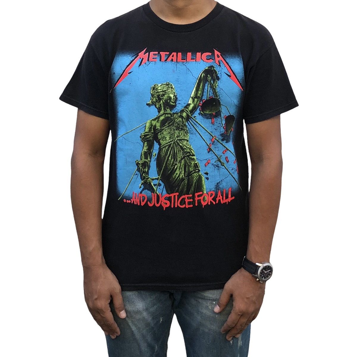 Band Tees Metallica And Justice For All Graphic T-shirt Size US M / EU 48-50 / 2 - 1 Thumbnail