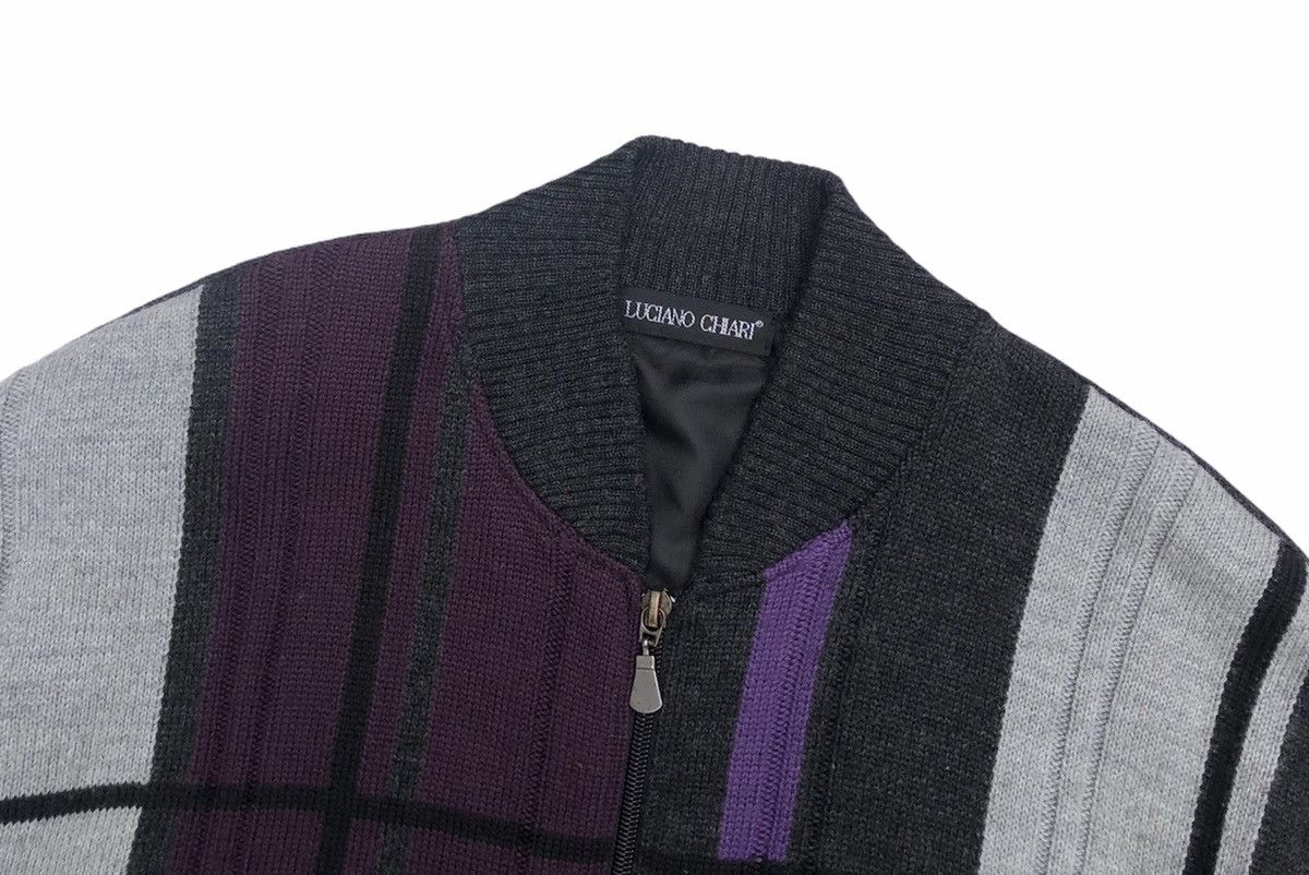 Vintage 🔥Luciano Chiari Knitted Italian Design Lana Wool Jacket Size US XL / EU 56 / 4 - 7 Thumbnail