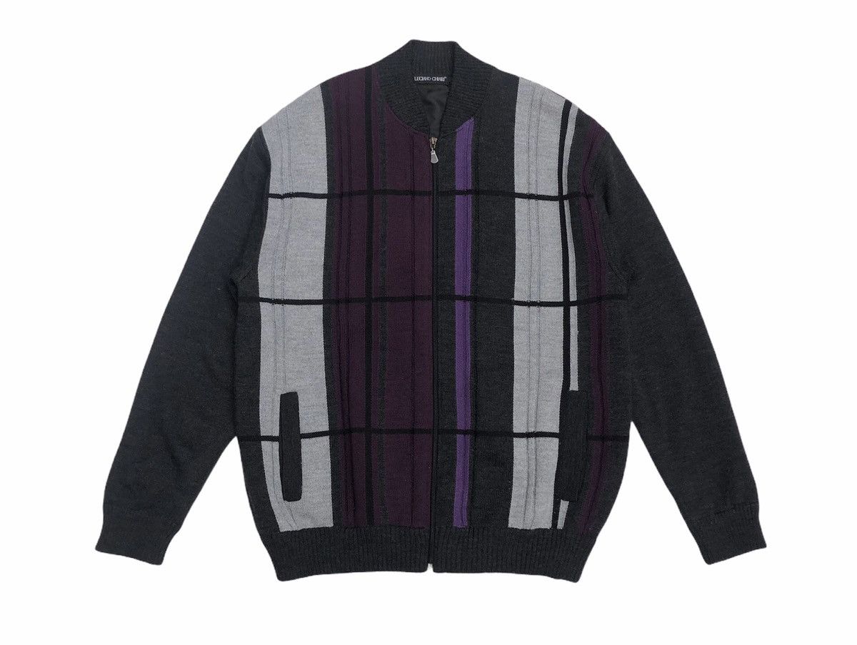 Vintage 🔥Luciano Chiari Knitted Italian Design Lana Wool Jacket Size US XL / EU 56 / 4 - 4 Thumbnail