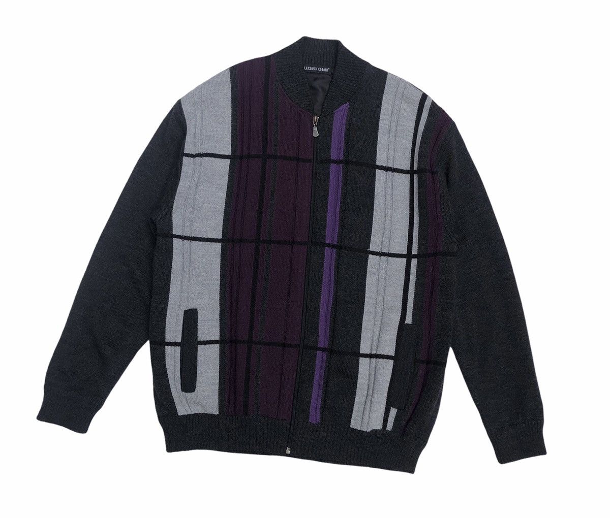 Vintage 🔥Luciano Chiari Knitted Italian Design Lana Wool Jacket Size US XL / EU 56 / 4 - 3 Thumbnail