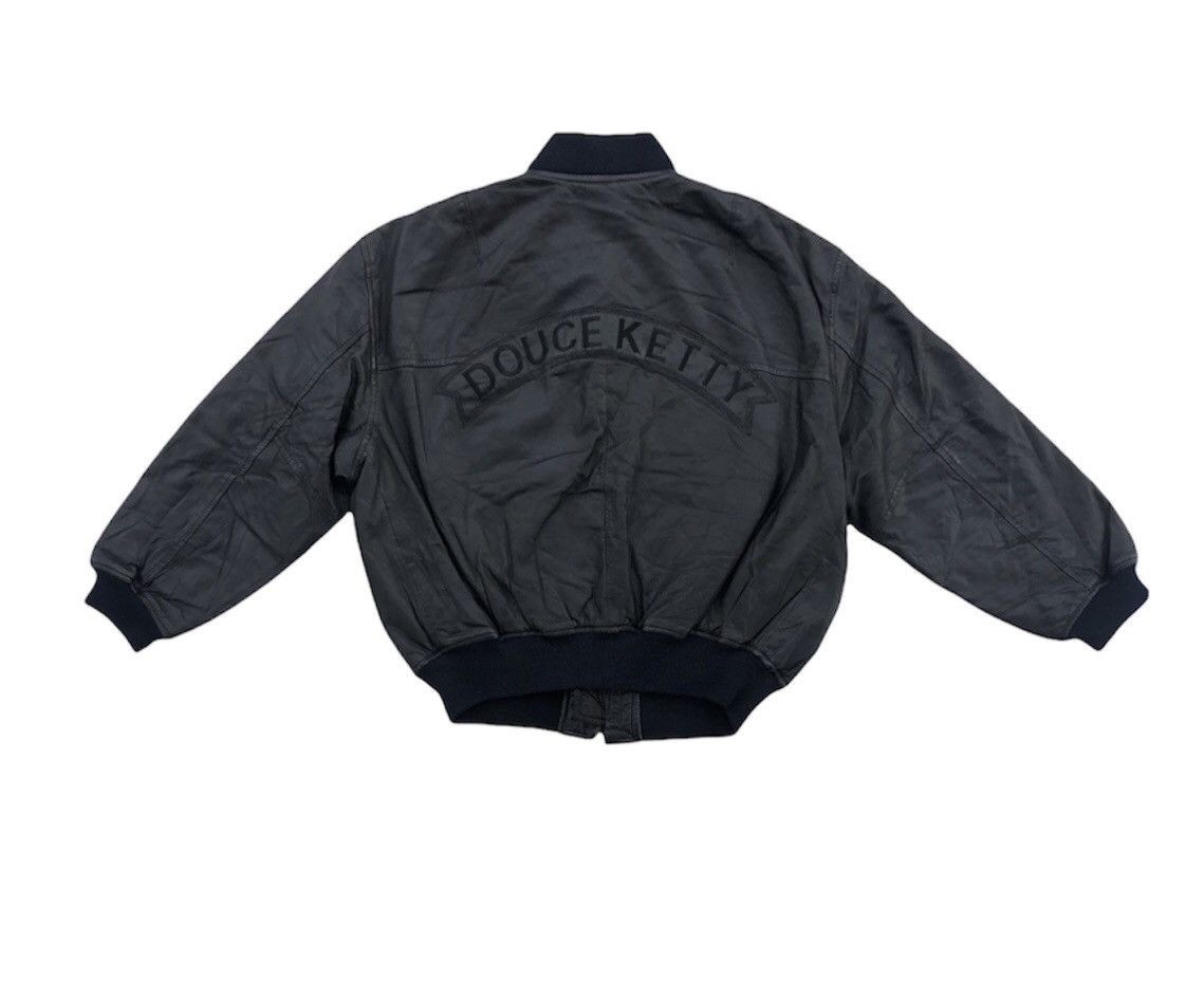 Vintage Japanese Brand Douce Ketty Leather Bomber Jacket Size US M / EU 48-50 / 2 - 8 Thumbnail