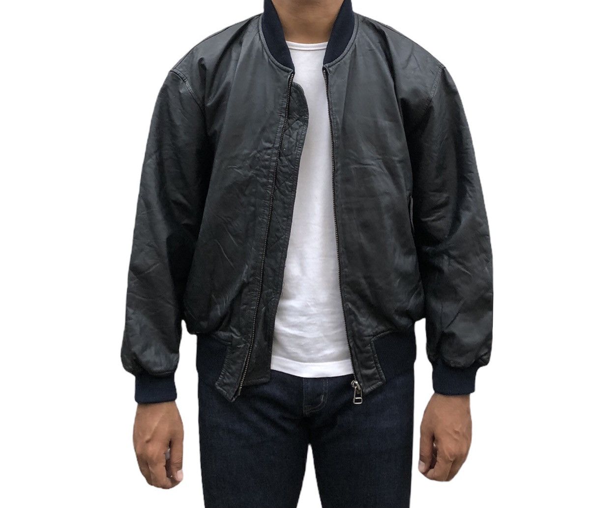 Bomber Jacket × Japanese Brand × Leather Jacket Japanese Brand 