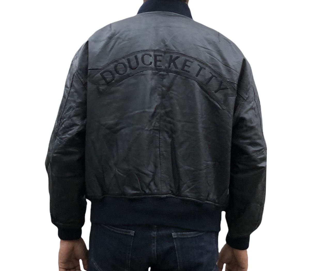 Vintage Japanese Brand Douce Ketty Leather Bomber Jacket Size US M / EU 48-50 / 2 - 5 Thumbnail