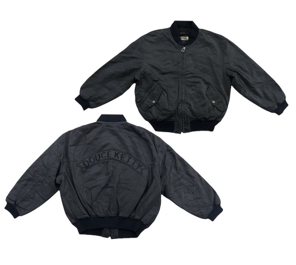 Vintage Japanese Brand Douce Ketty Leather Bomber Jacket Size US M / EU 48-50 / 2 - 7 Thumbnail