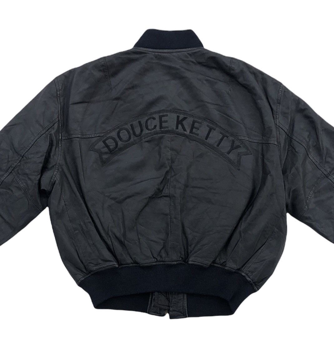 Vintage Japanese Brand Douce Ketty Leather Bomber Jacket Size US M / EU 48-50 / 2 - 9 Thumbnail