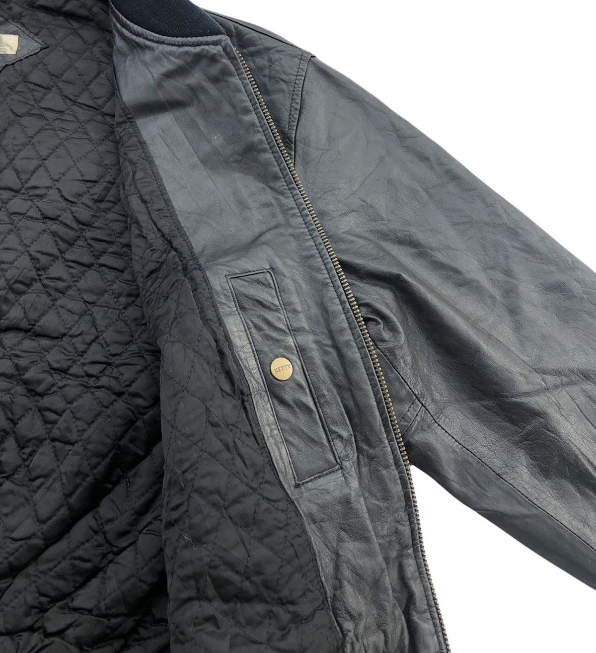 Vintage Japanese Brand Douce Ketty Leather Bomber Jacket Size US M / EU 48-50 / 2 - 20 Thumbnail