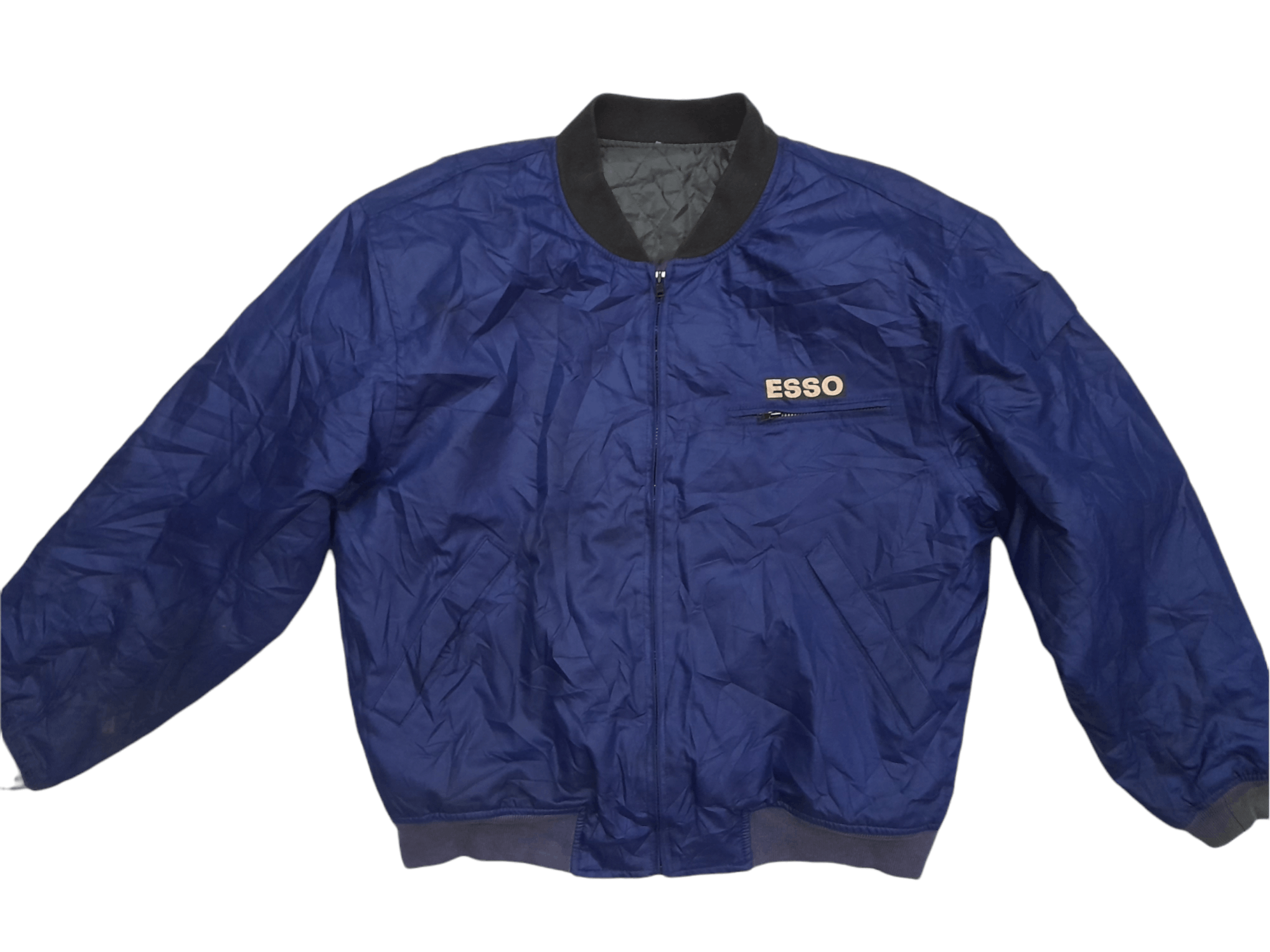 Vintage 80s ESSO Bomber Jacket Racing Team (D754) Size US L / EU 52-54 / 3 - 3 Thumbnail