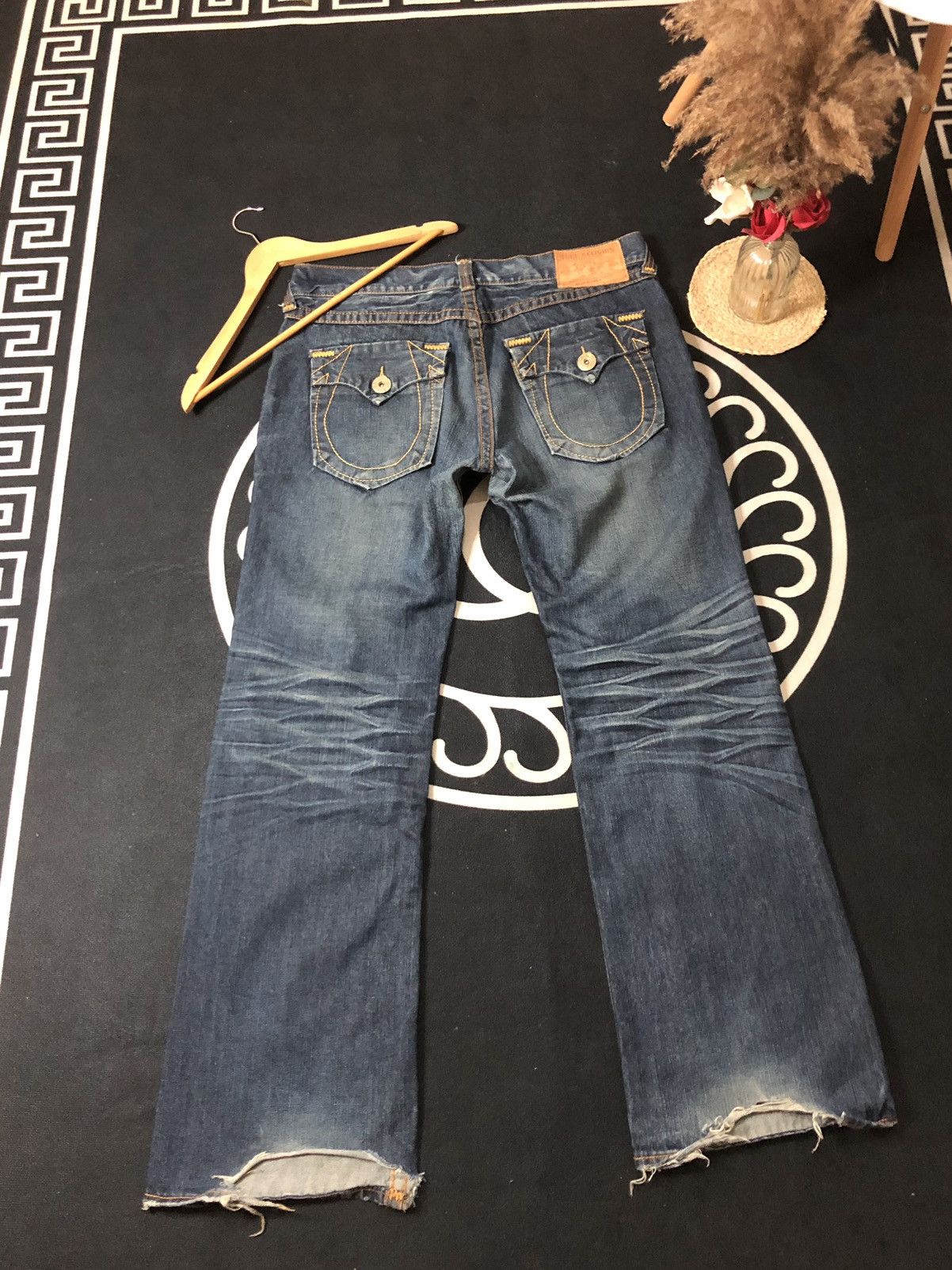 Image of Made In USA x True Religion Vintage True Religion Billy Super T Disstresed Denim Jeans in Blue (Siz