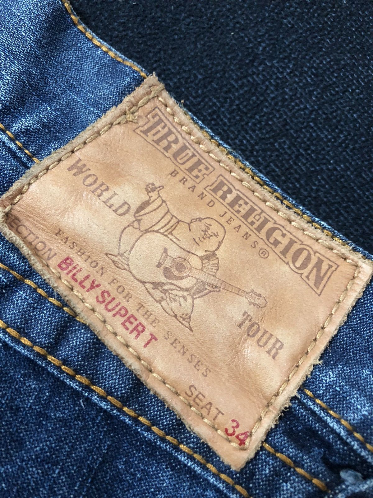 True Religion × Vintage VINTAGE TRUE RELIGION BILLY SUPER T DISSTRESED DENIM JEANS Size US 38 / EU 54 - 3 Thumbnail