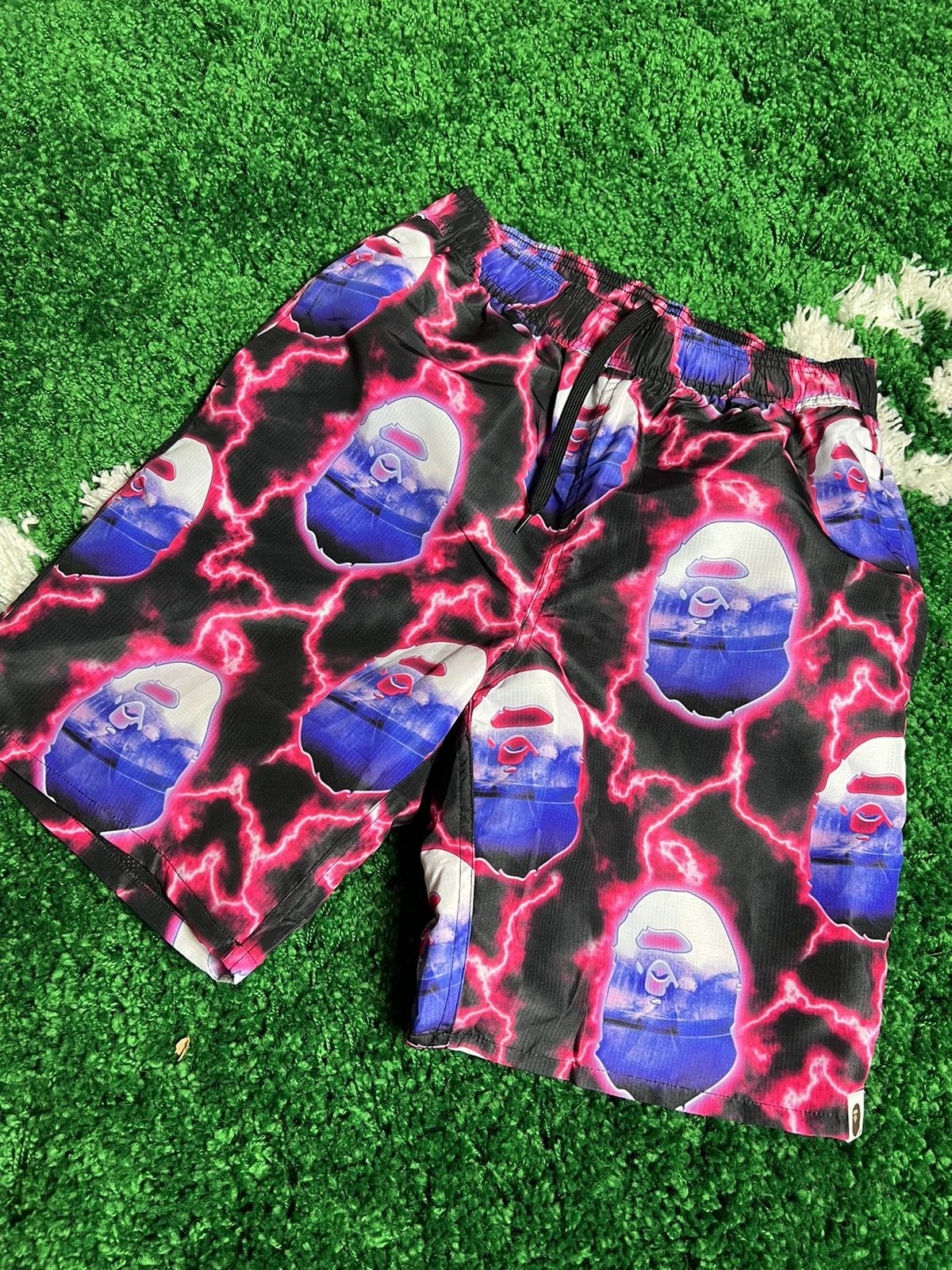 Bape A Bathing Ape Lightning Track Shorts Size US 30 / EU 46 - 1 Thumbnail